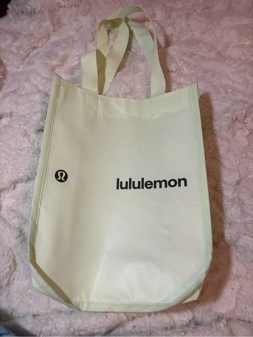 lululemon athletica Pale Yellow Logo Tote